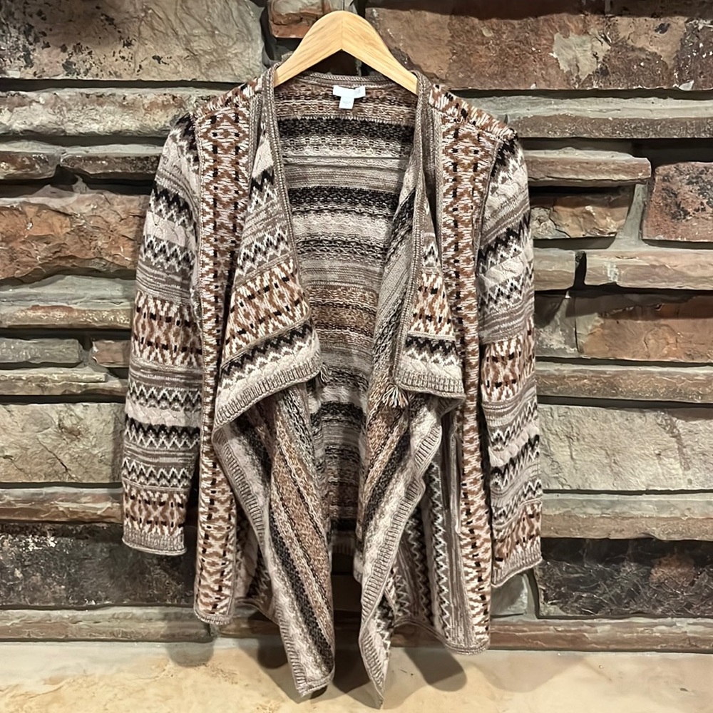 J. Jill Multicolor Patterned Cardigan